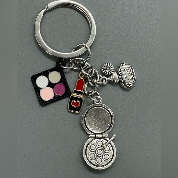 BAG CHARM Makeup Lipstick Compact Silver - Picture 6 of 6